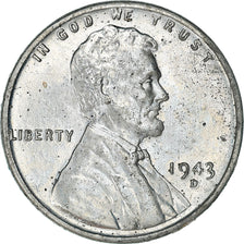 Coin, United States, Lincoln Cent, Cent, 1943, U.S. Mint, Denver, EF(40-45)