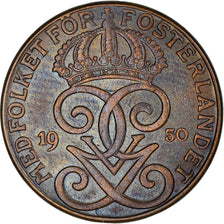 Coin, Sweden, Gustaf V, 2 Öre, 1950, AU(50-53), Bronze, KM:778
