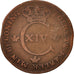 Moneta, Svezia, Carl XIV Johan, 1/4 Skilling, 1820, MB, Rame, KM:595