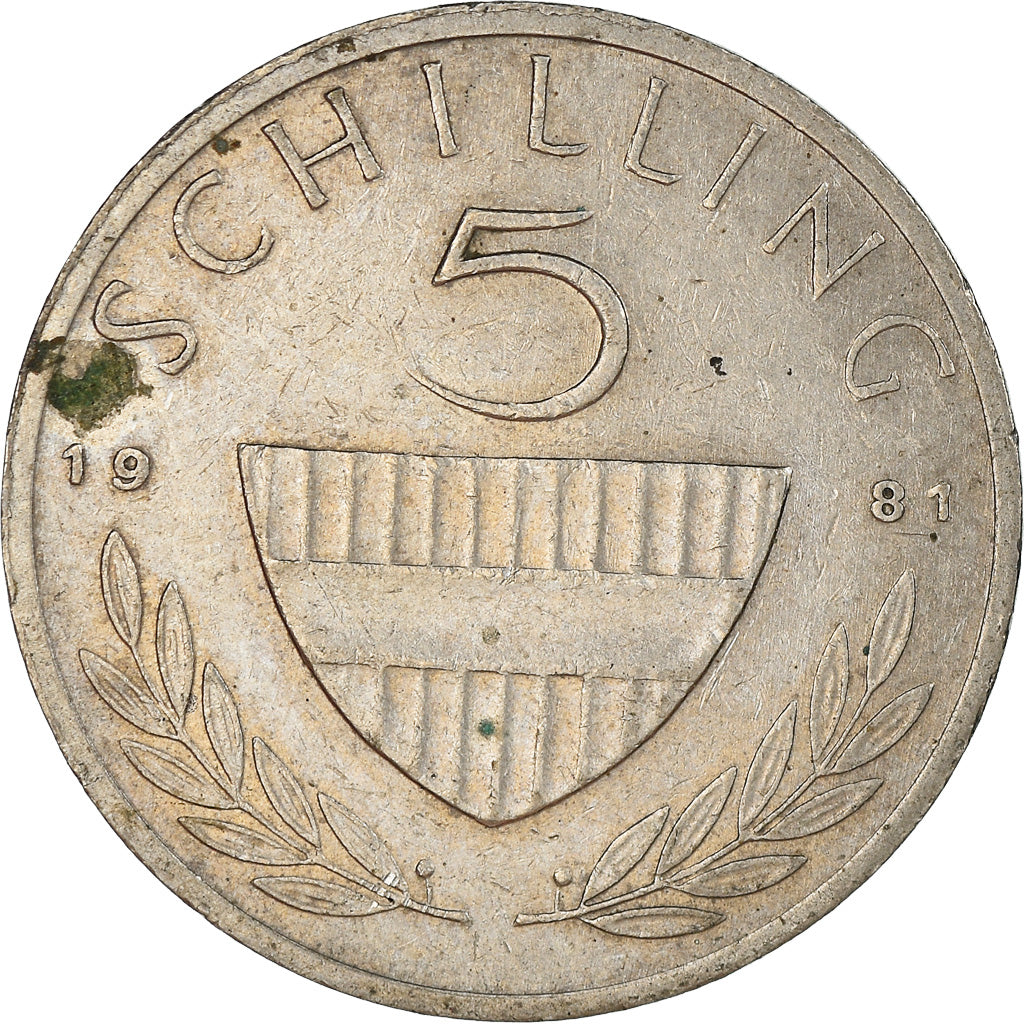 Coin, Austria, 5 Schilling, 1981, VF(30-35), Copper-nickel, KM:2889a
