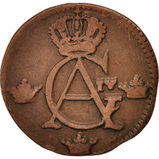 Moneta, Svezia, Gustaf IV Adolf, 1/4 Skilling, 1808, MB+, Rame, KM:564