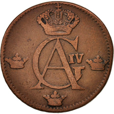 Moneta, Svezia, Gustaf IV Adolf, 1/2 Skilling, 1807, BB, Rame, KM:565