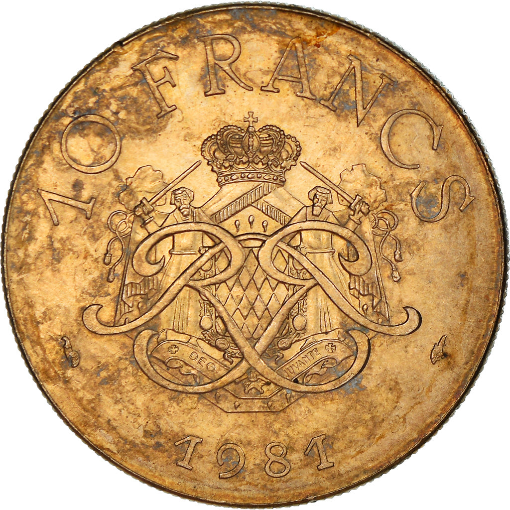 Moneta, Monaco, Rainier III, 10 Francs, 1981, MB, Rame-nichel-alluminio, KM:154