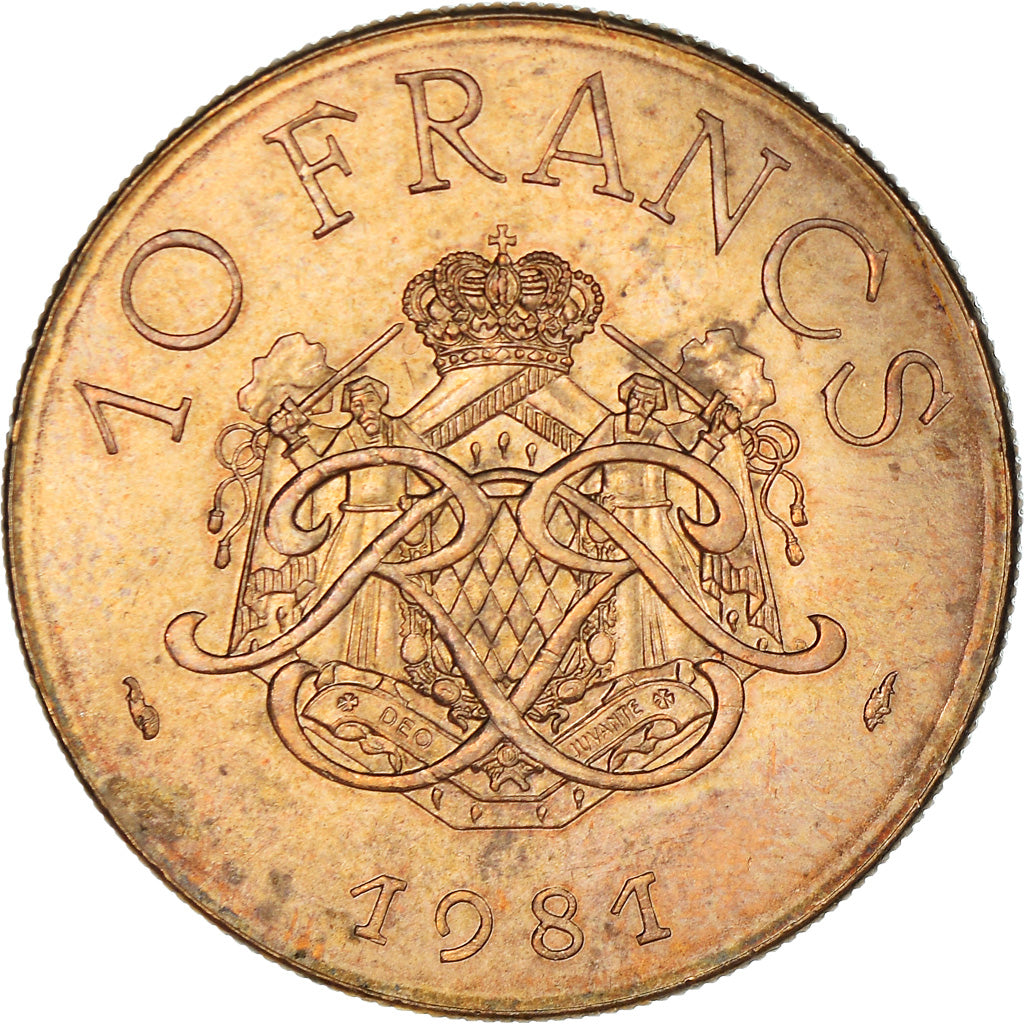 Moneta, Monaco, Rainier III, 10 Francs, 1981, MB+, Rame-nichel-alluminio