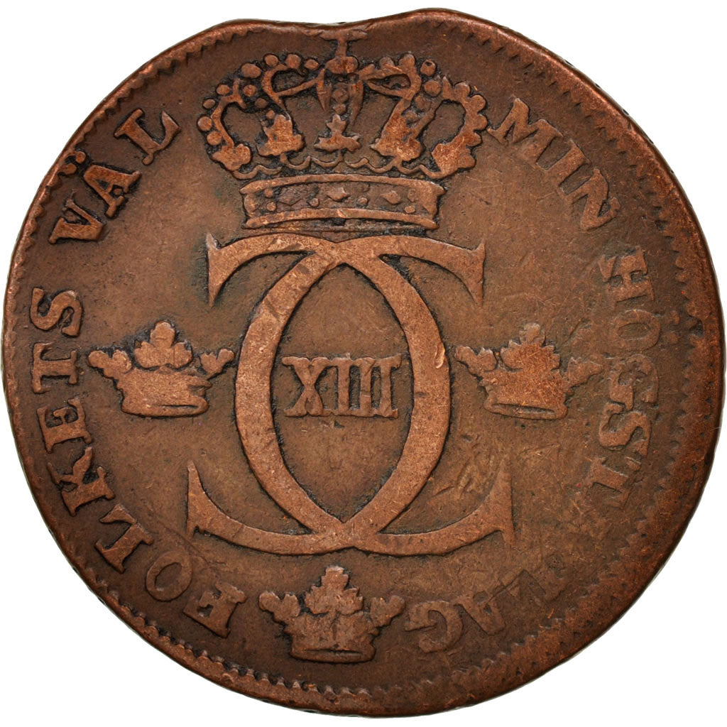 Münze, Schweden, Carl XIII, 1/2 Skilling, 1816, S+, Kupfer, KM:590