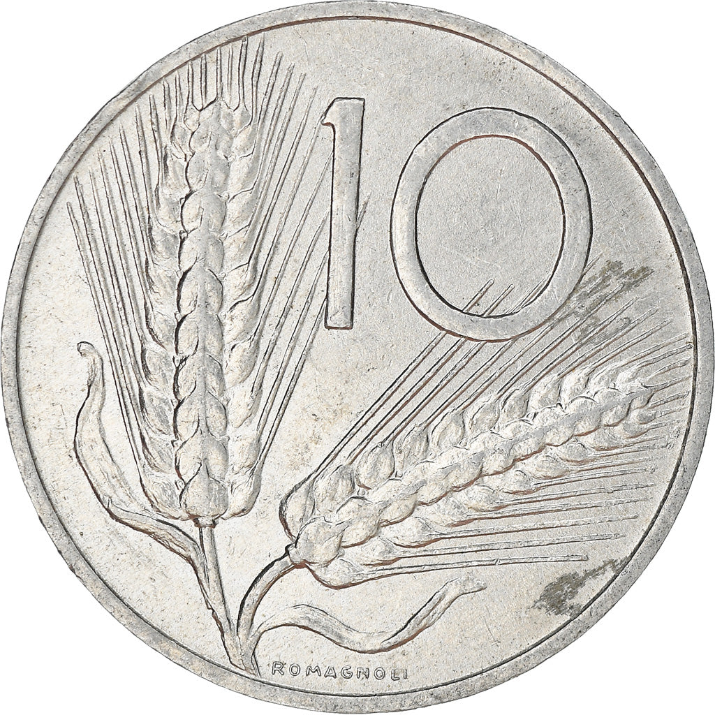 Moneta, Włochy, 10 Lire, 1978, Rome, VF(30-35), Aluminium, KM:93