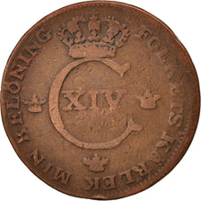 Münze, Schweden, Carl XIV Johan, 1/2 Skilling, 1822, S, Kupfer, KM:596