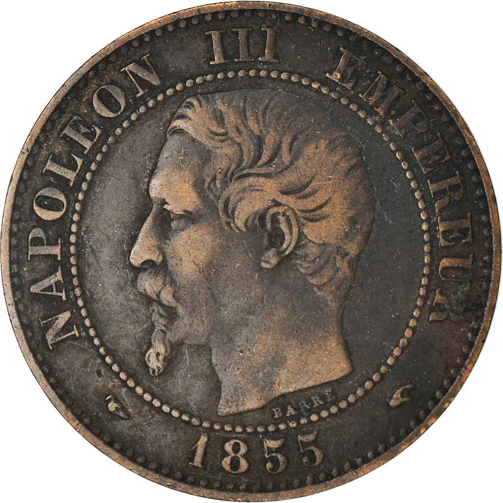 Coin, France, Napoleon III, 2 Centimes, 1855, Paris, EF(40-45), Bronze