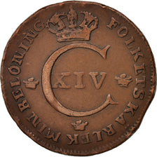 Moneta, Svezia, Carl XIV Johan, 1/2 Skilling, 1824, BB, Rame, KM:596