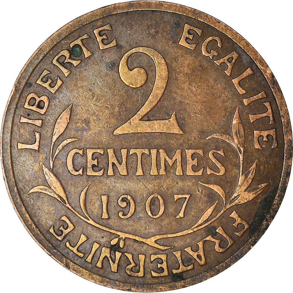 Monnaie, France, Dupuis, 2 Centimes, 1907, Paris, TB+, Bronze, Gadoury:107