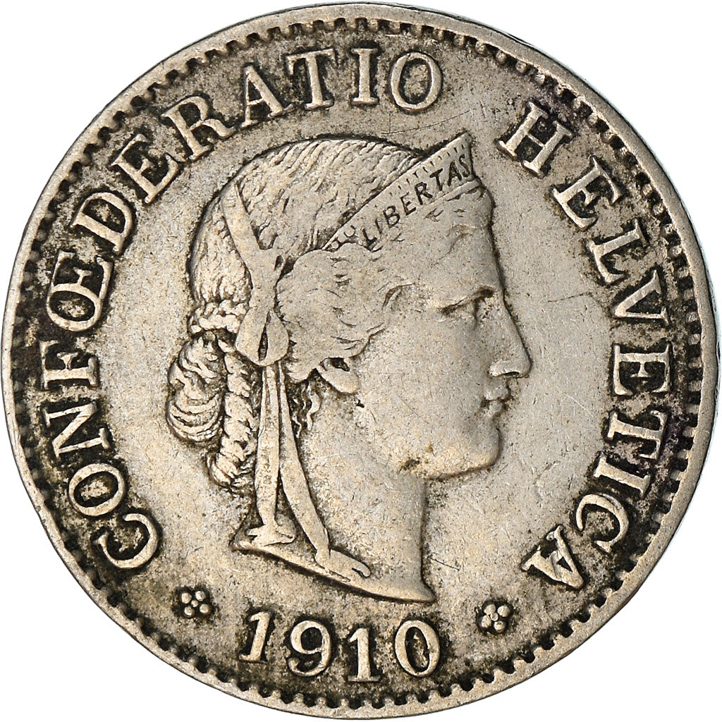 Coin, Switzerland, 5 Rappen, 1910, Bern, VF(30-35), Copper-nickel, KM:26