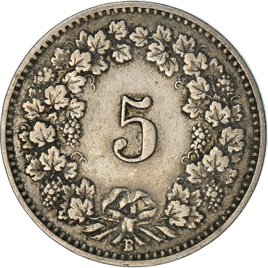 Coin, Switzerland, 5 Rappen, 1910, Bern, VF(30-35), Copper-nickel, KM:26