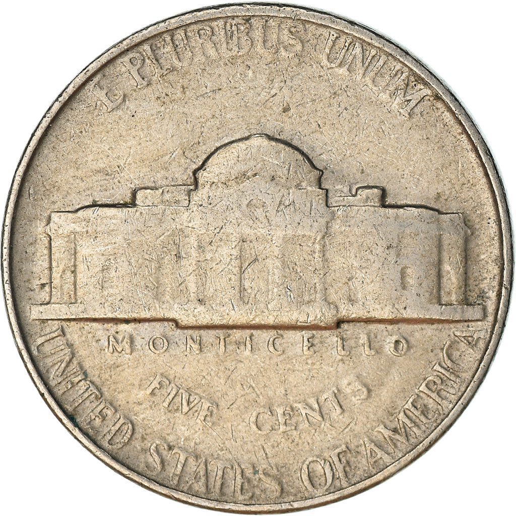 Monnaie, États-Unis, Jefferson Nickel, 5 Cents, 1957, U.S. Mint, Philadelphie