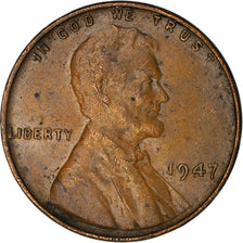 Coin, United States, Lincoln Cent, Cent, 1947, U.S. Mint, Philadelphia