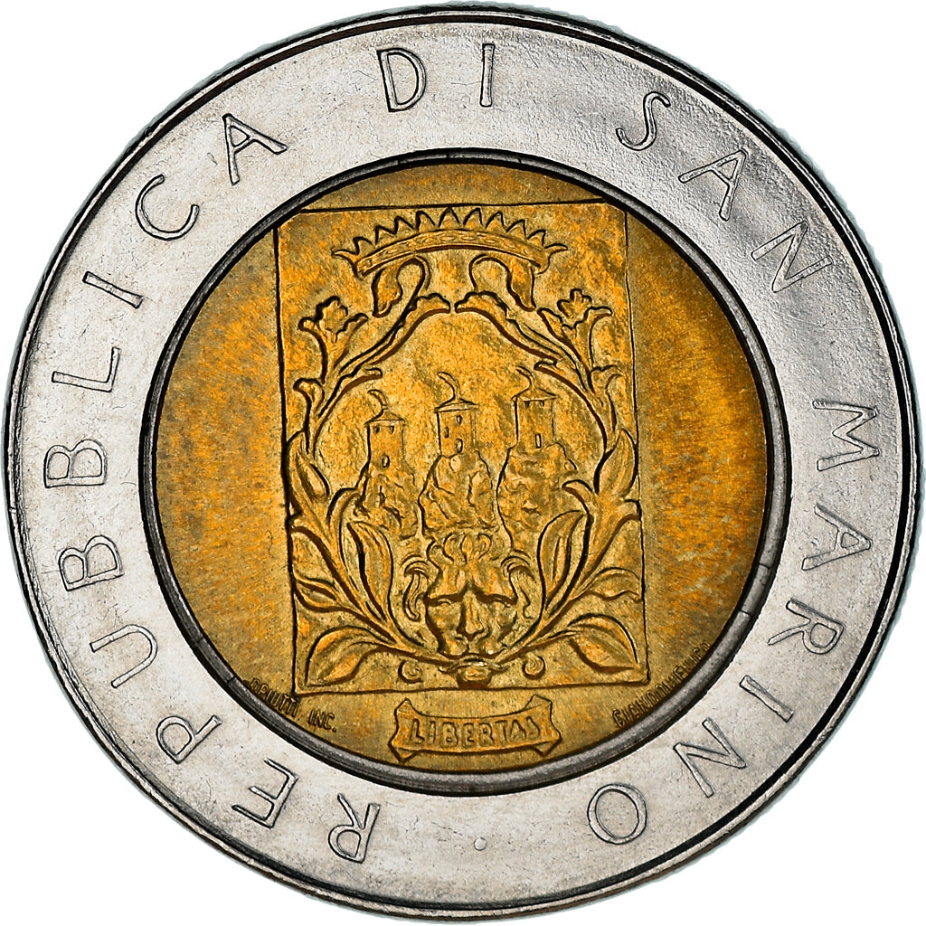 Münze, San Marino, 500 Lire, 1988, Rome, VZ, Bi-Metallic, KM:226