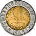 Coin, San Marino, 500 Lire, 1996, Rome, MS(63), Bi-Metallic, KM:357
