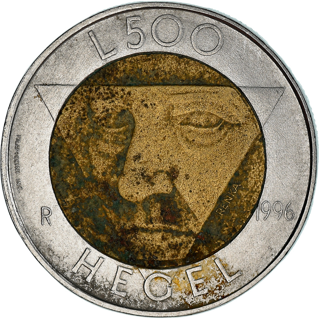 Coin, San Marino, 500 Lire, 1996, Rome, VF(20-25), Bi-Metallic, KM:357