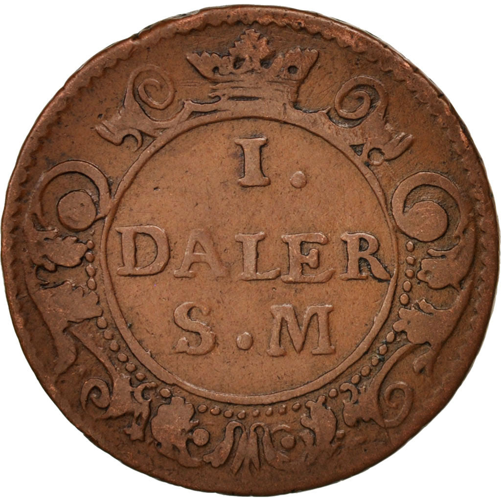 Monnaie, Suède, Carl XII, Daler, 1718, B+, Cuivre, KM:360