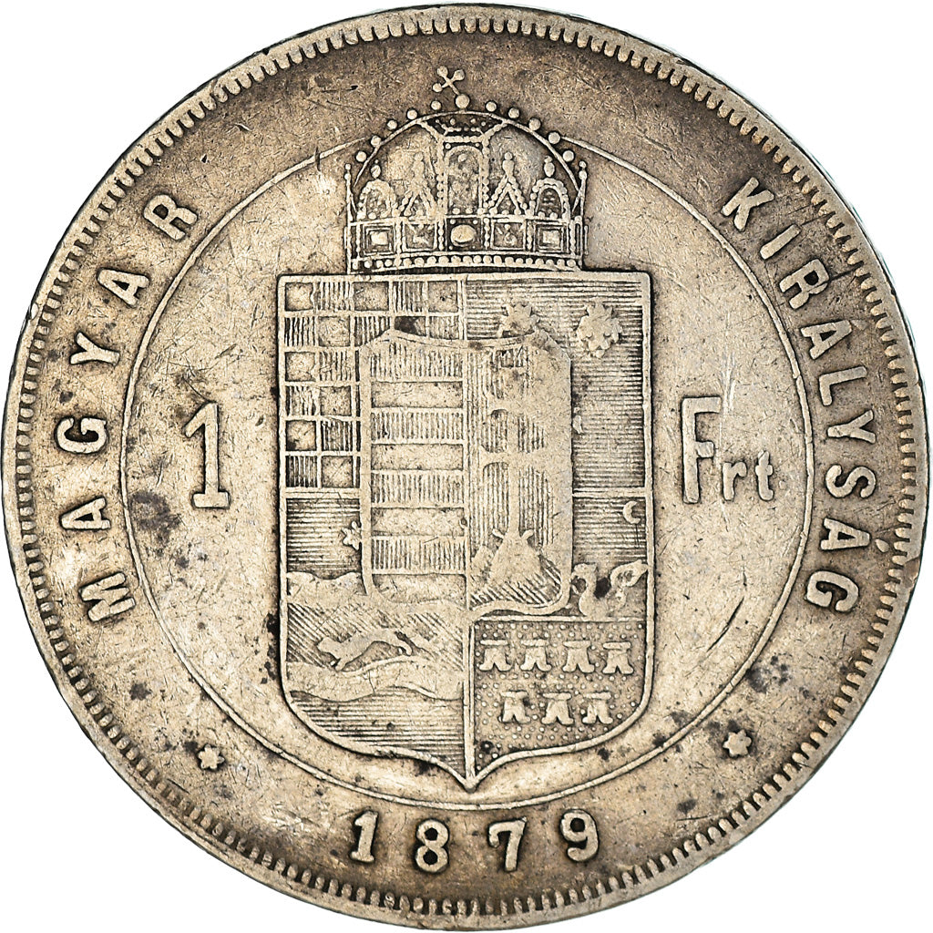 Moneta, Ungheria, Franz Joseph I, Forint, 1879, Kremnitz, MB+, Argento, KM:453.1