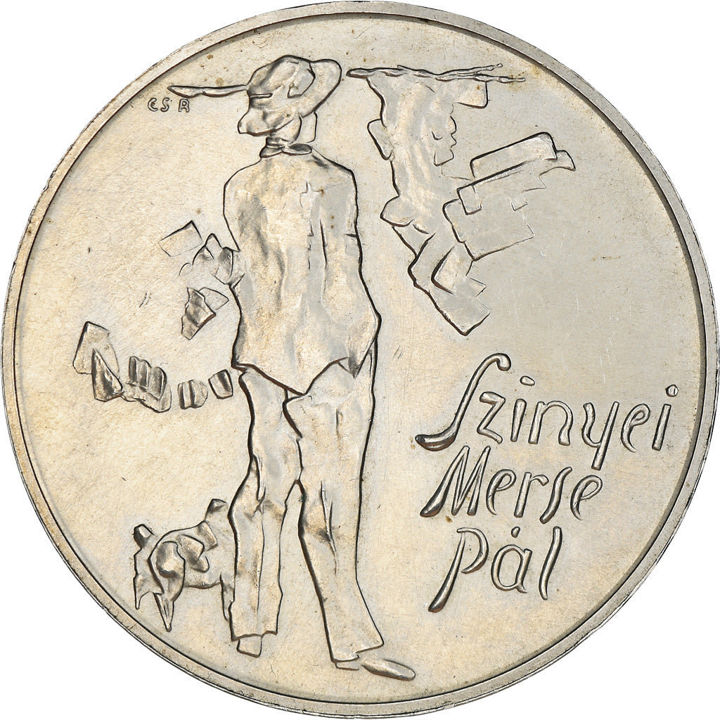 Coin, Hungary, Pal Szinyei Merse, 200 Forint, 1976, AU(50-53), Silver, KM:608