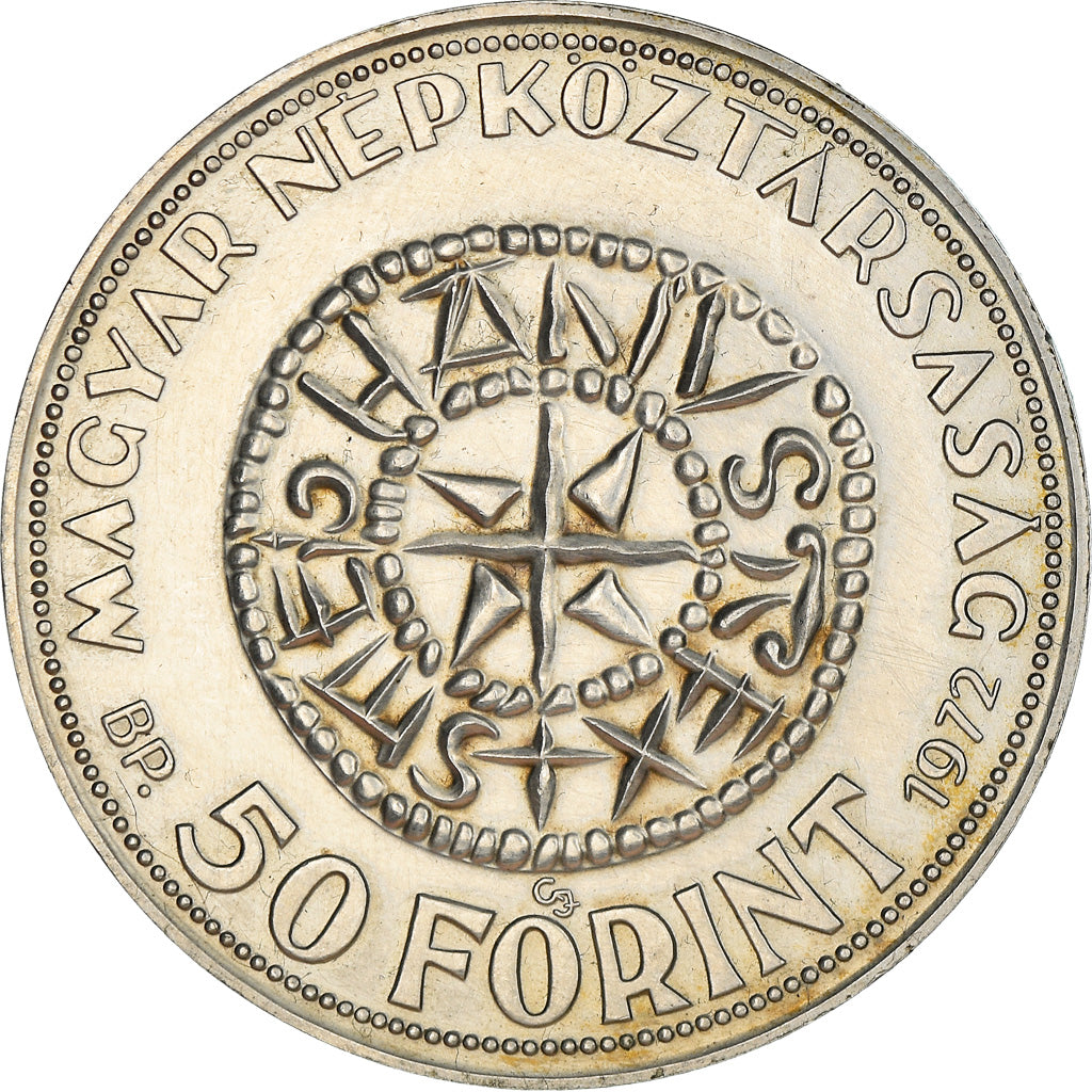Coin, Hungary, 50 Forint, Otven, 1972, Budapest, MS(63), Silver, KM:596