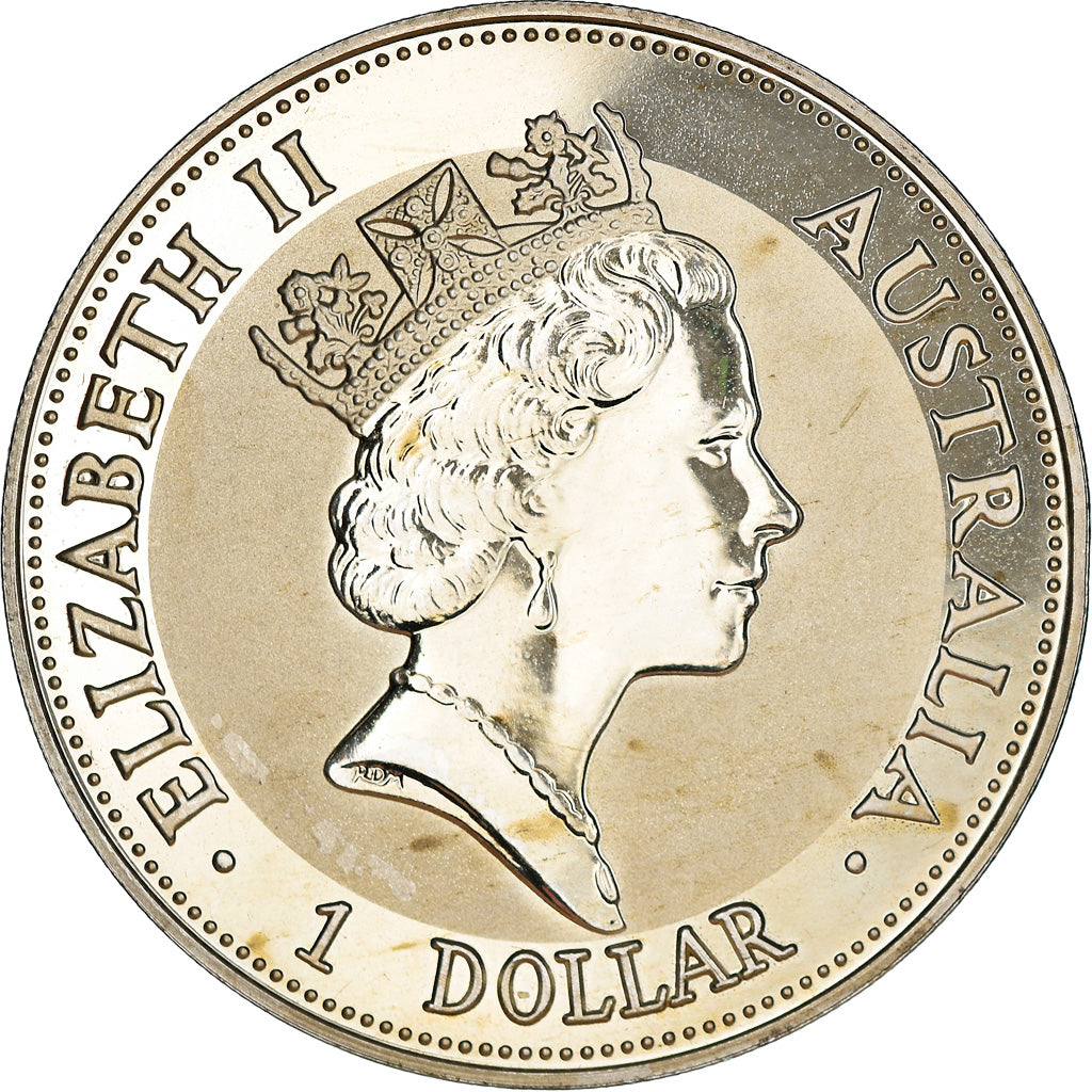 Moneda, Australia, kookaburra 1992, 1 Dollar, 1992, 1 OZ,BU, FDC, Plata