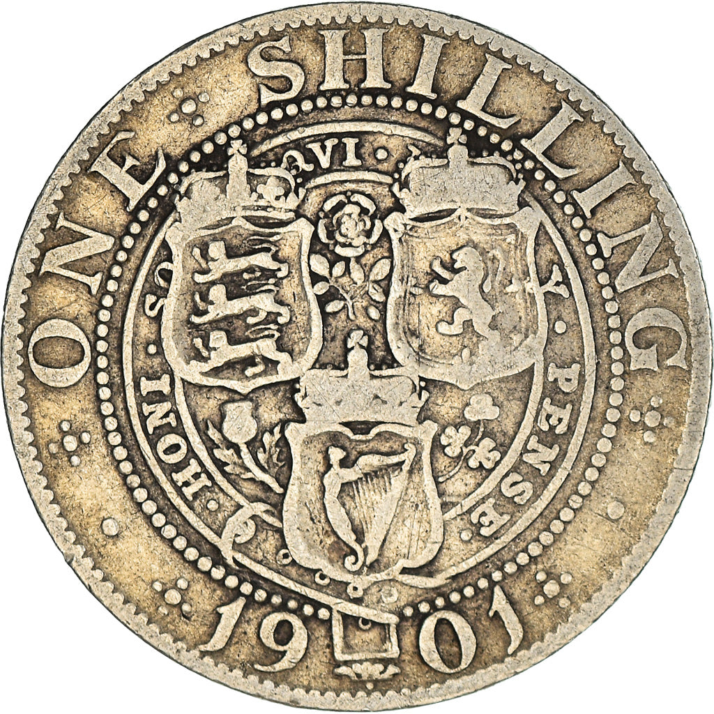 Coin, Great Britain, Victoria, Shilling, 1901, VF(20-25), Silver, KM:780