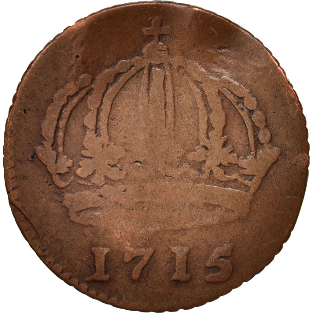 Schweden, Carl XII, Daler, 1715, F(12-15), Copper, KM:352