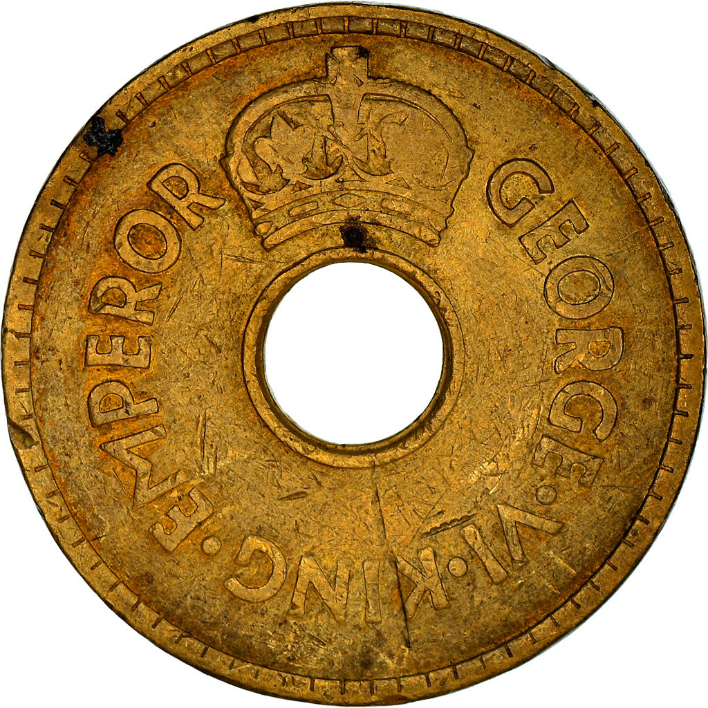 Coin, Fiji, George VI, Penny, 1942, VF(20-25), Brass, KM:7a