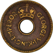 Coin, Fiji, George VI, Penny, 1942, AU(50-53), Brass, KM:7a
