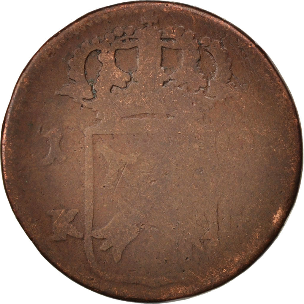 Schweden, Frederick I, Ore, K.M., 1724, AG(3), Copper, KM:383.1