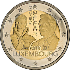 Luxembourg, 2 Euro, Guillaume Ier, 2018, BE ; Pont et lion, FDC, Bi-Metallic