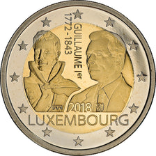 Luxembourg, 2 Euro, Guillaume Ier, 2018, BE ; Pont et lion, FDC, Bi-Metallic