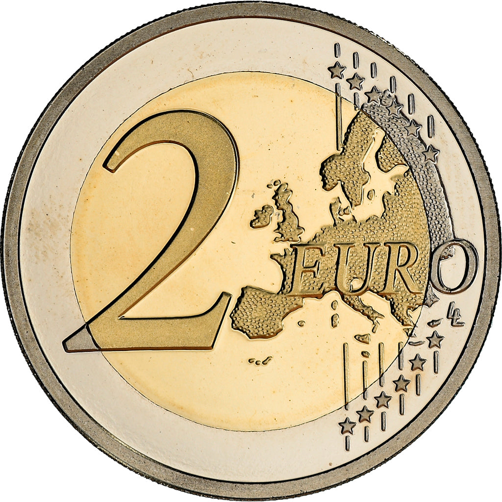 Luxembourg, 2 Euro, Guillaume Ier, 2018, BE ; Pont et lion, FDC, Bi-Metallic