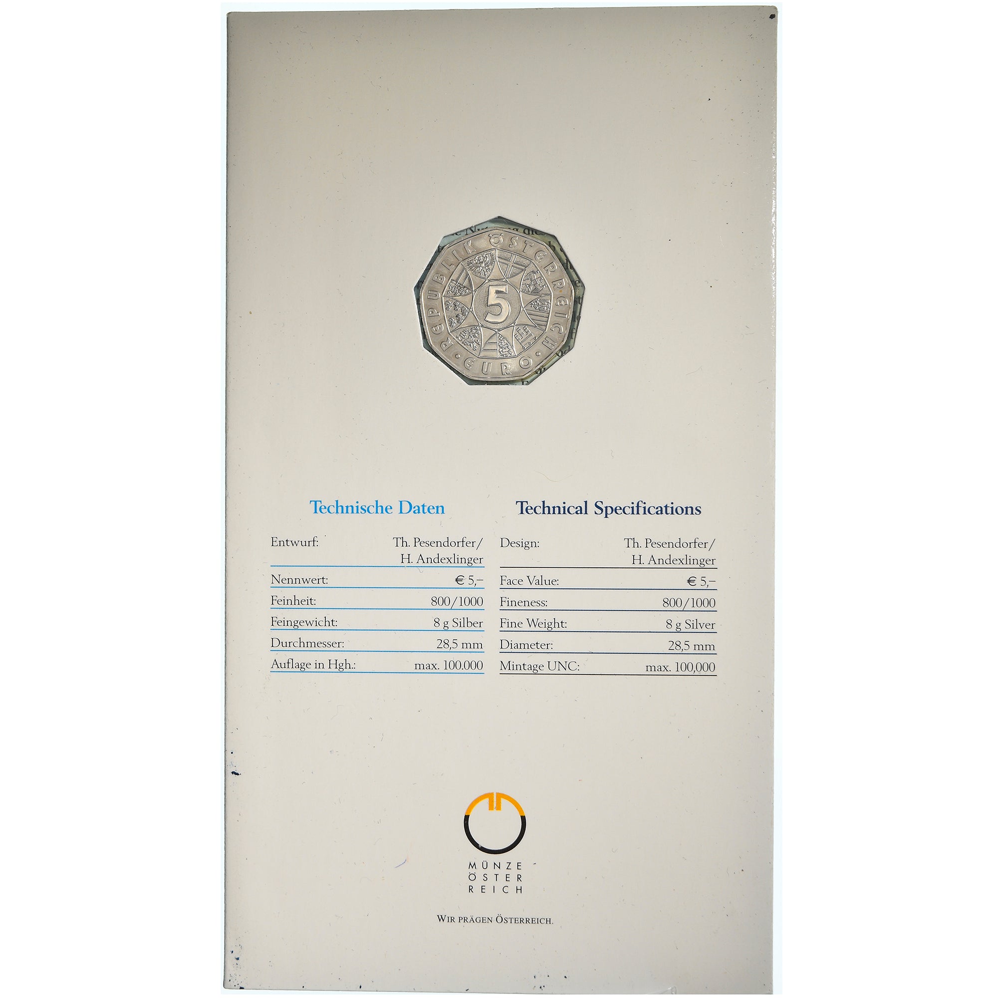 Austria, 5 Euro, Waterpower, 2003, FDC, FDC, Argento, KM:3105