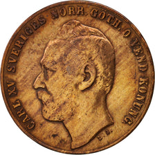Svezia, Carl XV Adolf, 2 Öre, 1872, BB, Bronzo, KM:706