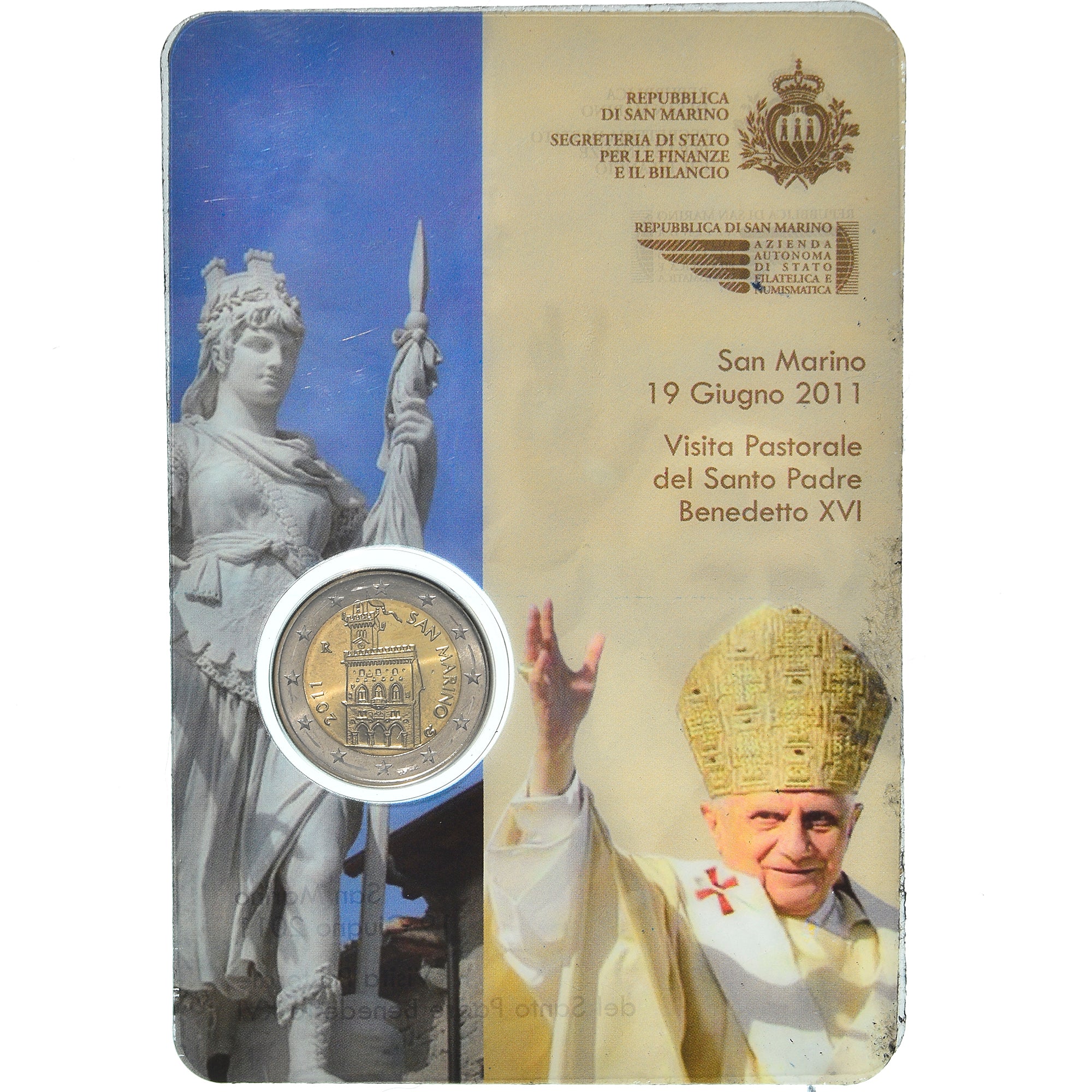 San Marino, 2 Euro, 2011, Rome, FDC, FDC, Bi-metallico, KM:486