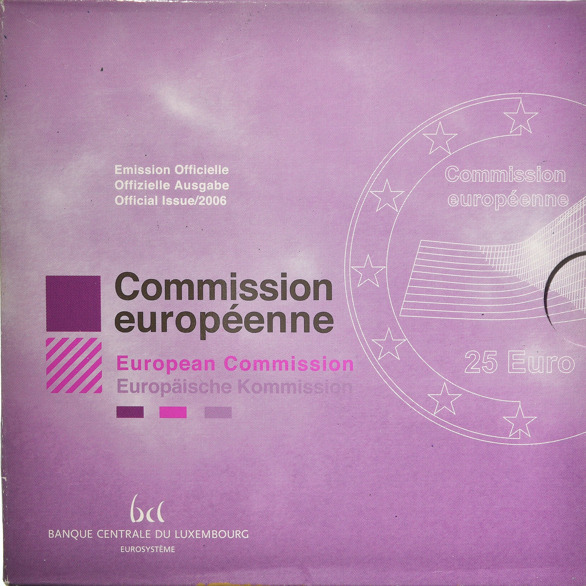 Luxembourg, 25 Euro, Commission européenne, 2006, BE, MS(65-70), Silver, KM:100