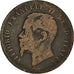 Moneda, Italia, Vittorio Emanuele II, 10 Centesimi, 1862, Milan, BC+, Cobre