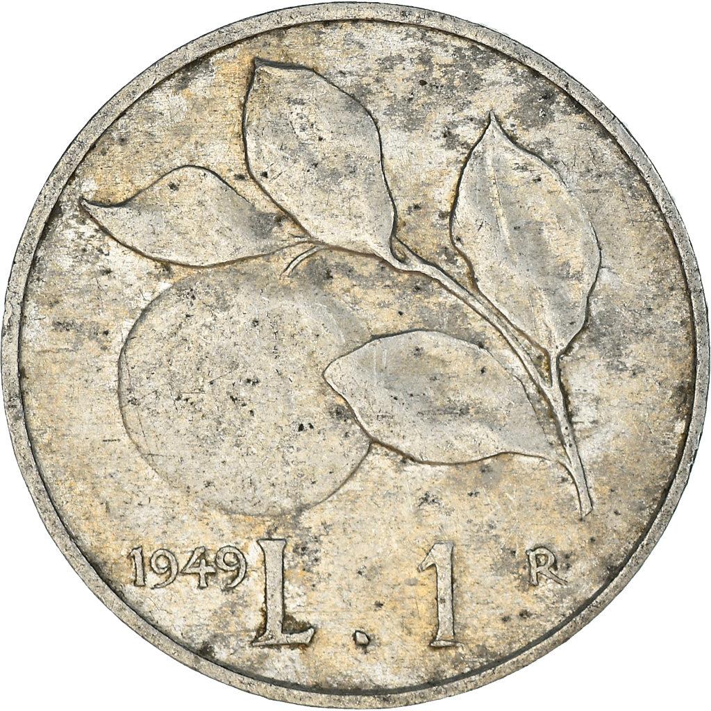 Moneta, Italia, Lira, 1949, Rome, MB, Alluminio, KM:87