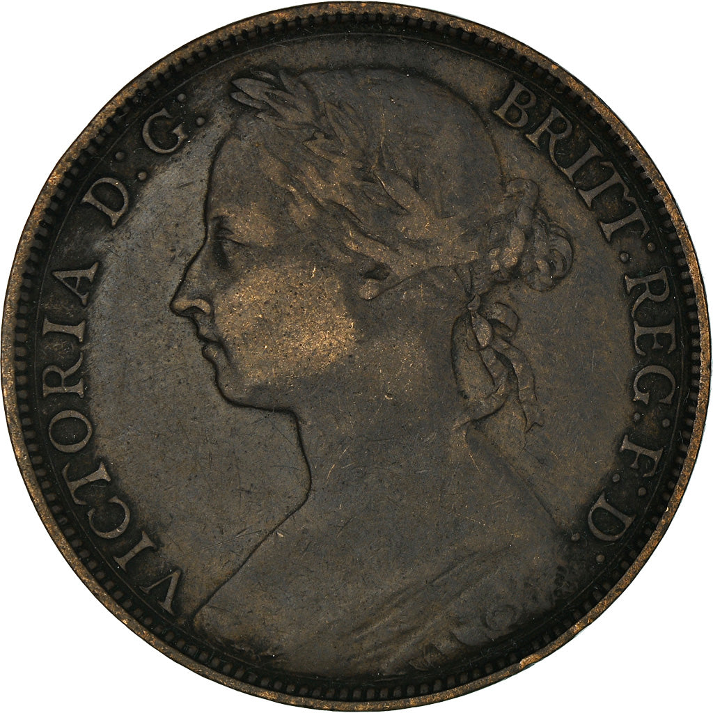 Moneda, Gran Bretaña, Victoria, Penny, 1882, MBC, Bronce, KM:755