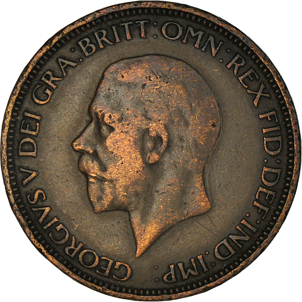 Coin, Great Britain, George V, 1/2 Penny, 1933, VF(30-35), Bronze, KM:837