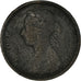 Moneda, Gran Bretaña, Victoria, 1/2 Penny, 1889, BC, Bronce, KM:754