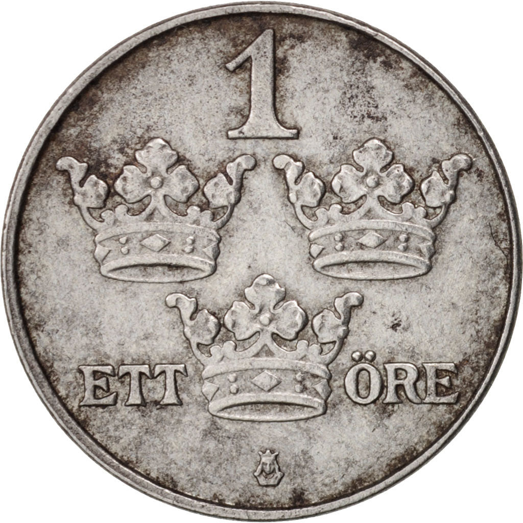 Svezia, Gustaf V, Ore, 1919, BB, Ferro, KM:789