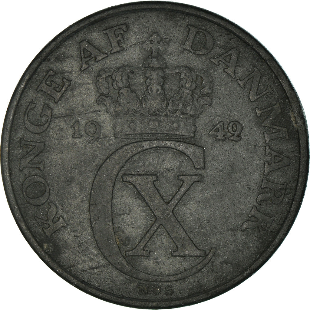 Coin, Denmark, Christian X, 5 Öre, 1942, Copenhagen, EF(40-45), Zinc, KM:834a