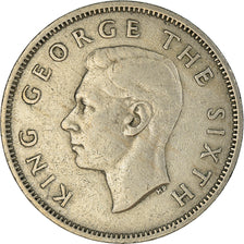 Moneda, Nueva Zelanda, George VI, Florin, 1949, MBC, Cobre - níquel, KM:18