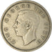 Moneda, Nueva Zelanda, George VI, Florin, 1949, MBC, Cobre - níquel, KM:18