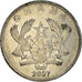 Moneta, Ghana, 50 Pesewas, 2007, EF(40-45), Nickel platerowany stalą, KM:41