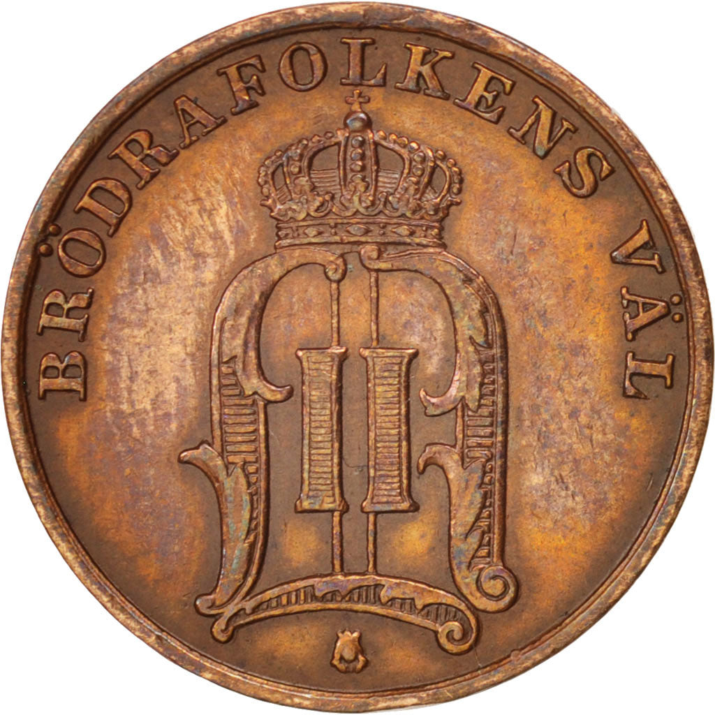 Coin, Sweden, Oscar II, Ore, 1900, AU(50-53), Bronze, KM:750