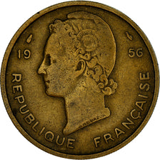 Moneda, África oriental francesa, 25 Francs, 1956, BC+, Aluminio - bronce